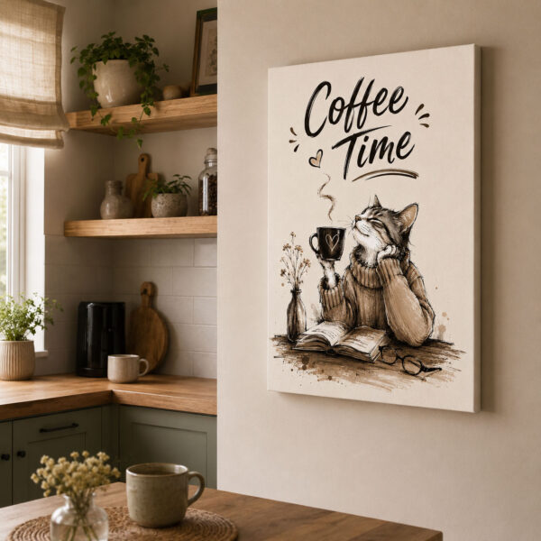Coffee Time Dekoratif Kanvas Tablo - VOOV3368