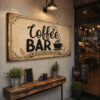 Coffee Bar Dekoratif Kanvas Tablo - VOOV3372