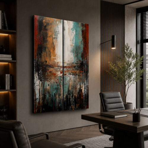 Abstract Art Dekoratif Kanvas Tablo - VOOV3307
