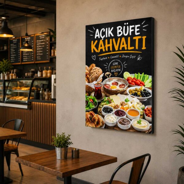 Açık Büfe Kahvaltı Kanvas Tablo - VOOV9107