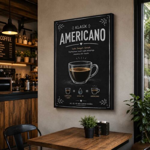 Americano Kanvas Tablo - VOOV9070