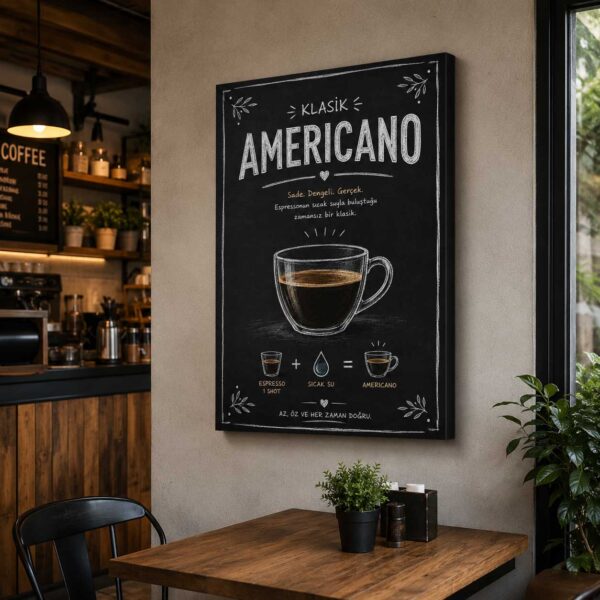 Americano Kanvas Tablo - VOOV9070