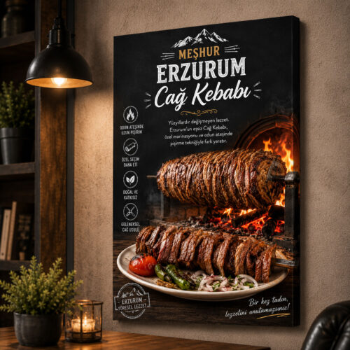 Erzurum Cağ Kebap Kanvas Tablo - VOOV9025