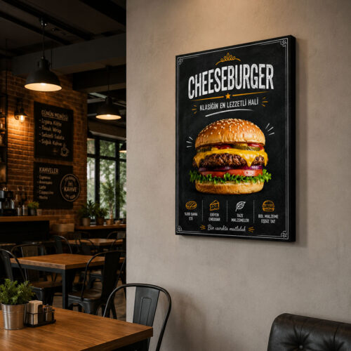 Cheeseburger Kanvas Tablo - VOOV9004