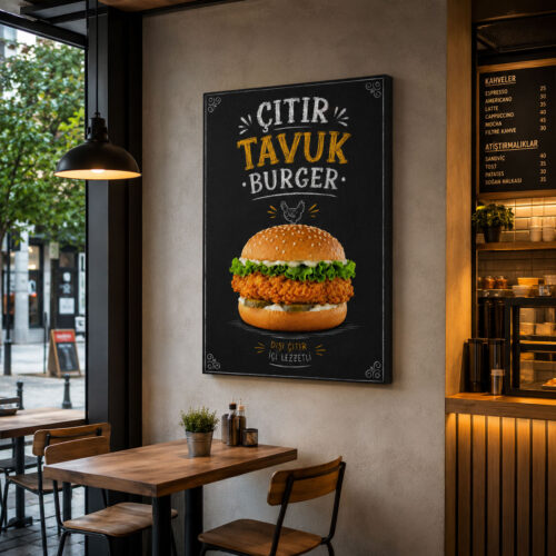 Tavuk Burger Kanvas Tablo - VOOV9003