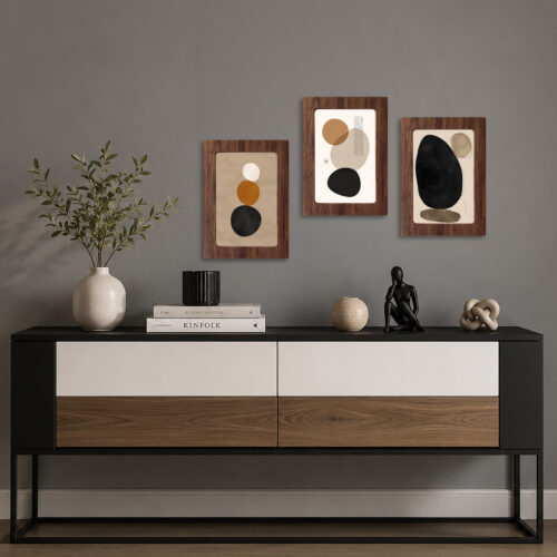 Minimal Çerçeveli Dekoratif Tablo Seti( 25x35cm ) - EW1025