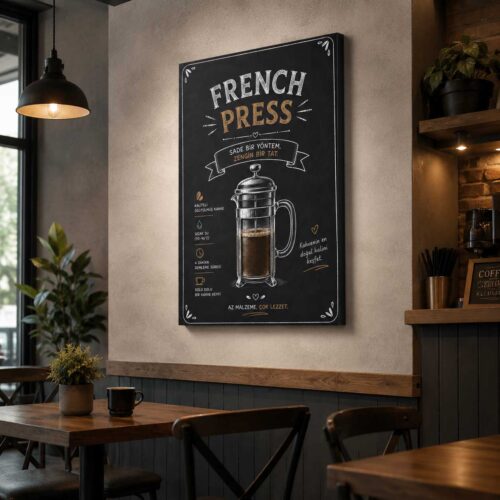 French Press Kanvas Tablo - VOOV9077