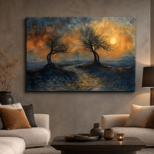 Fantastik Gün Batımı Manzarası Kanvas Tablo - VOOV3314
