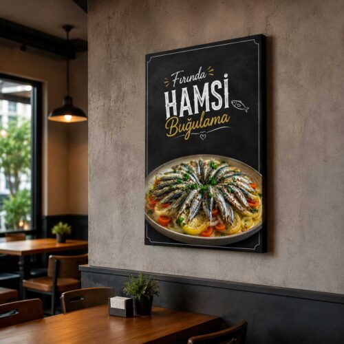 Hamsi Buğlama Kanvas Tablo - VOOV9081