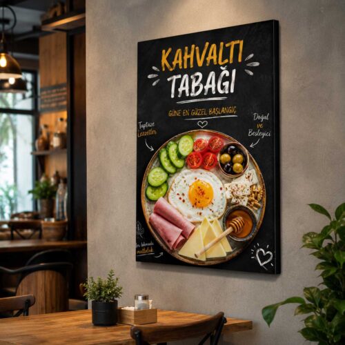 Kahvaltı Tabağı Kanvas Tablo - VOOV9105