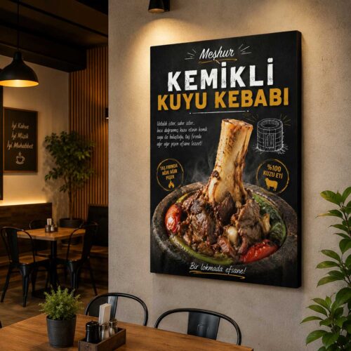 Kemikli Kuyu Kebabı Kanvas Tablo - VOOV9135