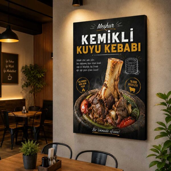 Kemikli Kuyu Kebabı Kanvas Tablo - VOOV9135