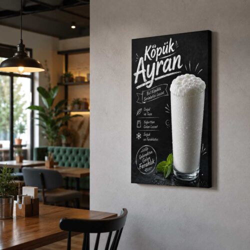 Köpük Ayran Kanvas Tablo - VOOV9099