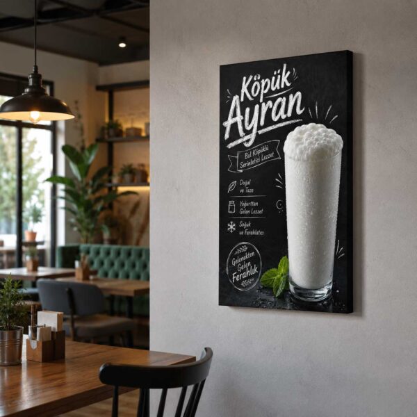 Köpük Ayran Kanvas Tablo - VOOV9099