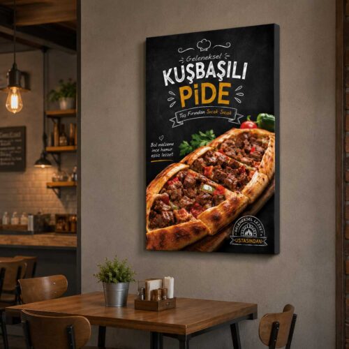 Kuşbaşılı Pide Kanvas Tablo - VOOV9113