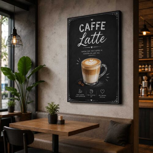 Caffe Latte Kanvas Tablo - VOOV9072