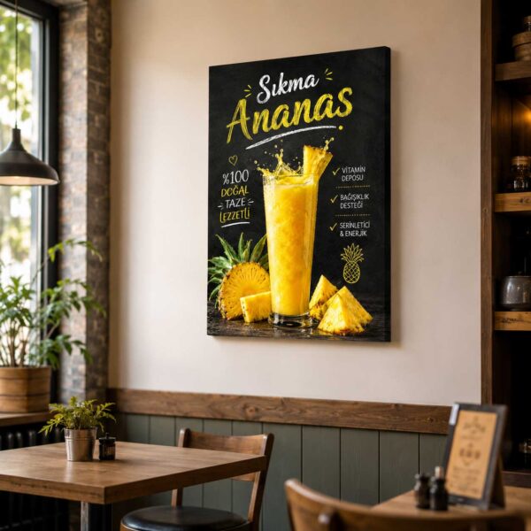 Sıkma Ananas Kanvas Tablo - VOOV9101