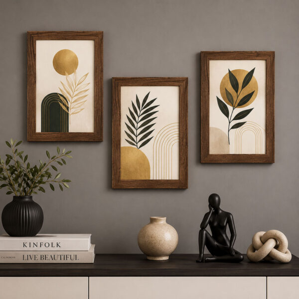 Minimal Çerçeveli Dekoratif Tablo Seti ( 25x35cm ) - EW1026