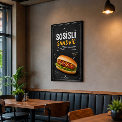 Sosisli Sandviç Kanvas Tablo - VOOV9013
