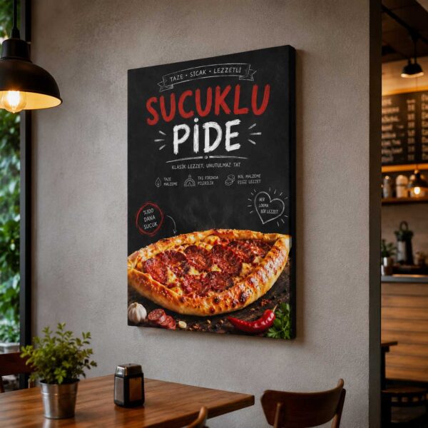 Sucuklu Pide Kanvas Tablo - VOOV9115