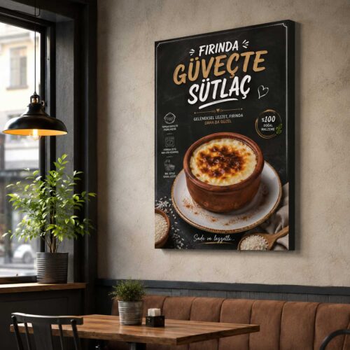 Güveçte Sütlaç Kanvas Tablo - VOOV9064