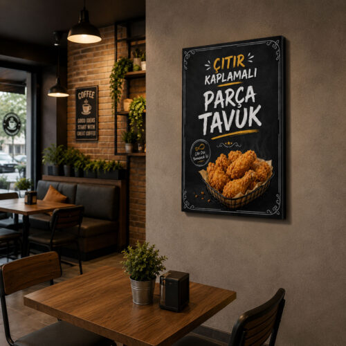 Çıtır Parça Tavuk Kanvas Tablo - VOOV9011