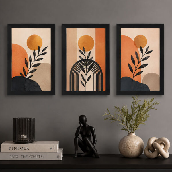 Minimal Çerçeveli Dekoratif Tablo Seti ( 25x35cm ) - EW1024