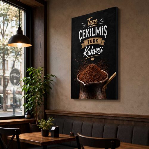 Taze Çekilmiş Türk Kahvesi Kanvas Tablo - VOOV9071