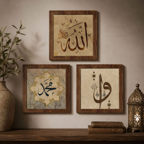Minimal Çerçeveli Dekoratif Tablo Seti ( 30x30cm ) - EW1014