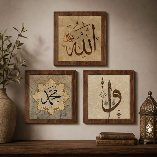 Minimal Çerçeveli Dekoratif Tablo Seti ( 30x30cm ) - EW1014