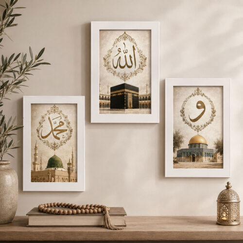 Minimal Çerçeveli Dekoratif Tablo Seti ( 25x35cm ) - EW1017