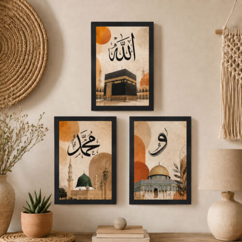 Minimal Çerçeveli Dekoratif Tablo Seti ( 25x35cm ) - EW1018