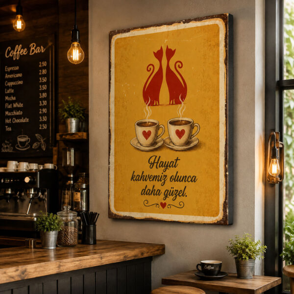 Kahve İmaj Dekoratif Kanvas Tablo - VOOV3378