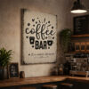 Coffee Bar Dekoratif Kanvas Tablo - VOOV3380