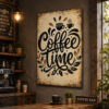 Coffee Time Dekoratif Kanvas Tablo - VOOV3384