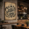 Coffee Time Dekoratif Kanvas Tablo - VOOV3384
