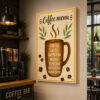 Coffee Menu Dekoratif Kanvas Tablo - VOOV3385
