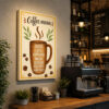 Coffee Menu Dekoratif Kanvas Tablo - VOOV3385