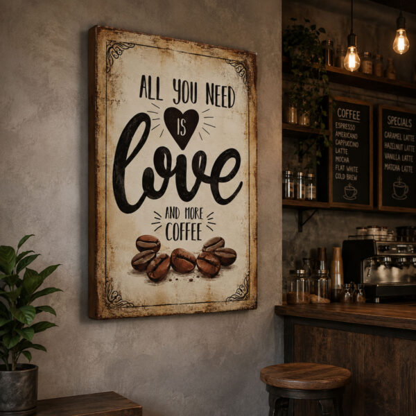 Coffee İmaj Dekoratif Kanvas Tablo - VOOV3386