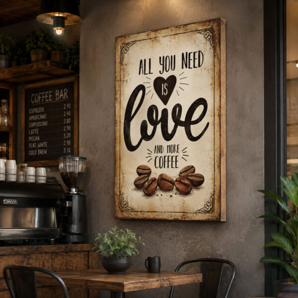 Coffee İmaj Dekoratif Kanvas Tablo - VOOV3386