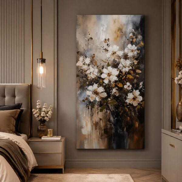 Dekoratif Soyut Çiçekler Kanvas Tablo - VOOV3387