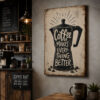 Coffee İmaj Dekoratif Kanvas Tablo - VOOV3390