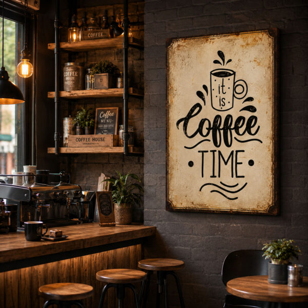 Coffee Time Dekoratif Kanvas Tablo - VOOV3391