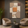 Modern Geometrik Dekoratif Kanvas Tablo - VOOV3393