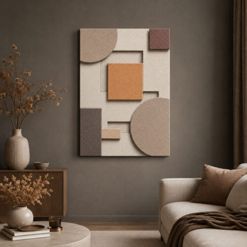 Modern Geometrik Dekoratif Kanvas Tablo - VOOV3393