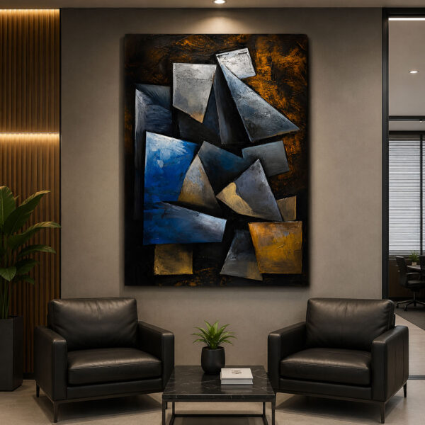Modern Soyut Geometrik Dekoratif Kanvas Tablo - VOOV3395