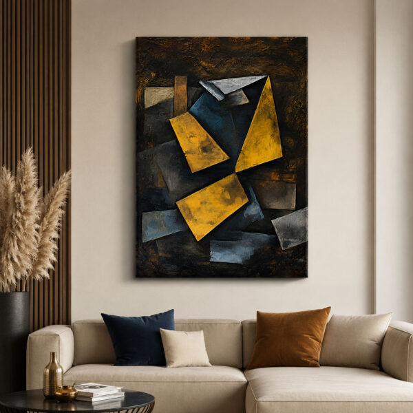 Modern Soyut Geometrik Dekoratif Kanvas Tablo - VOOV3396