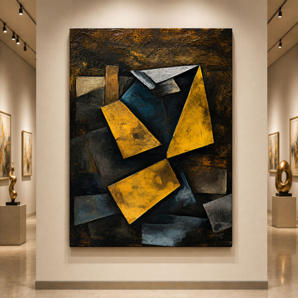 Modern Soyut Geometrik Dekoratif Kanvas Tablo - VOOV3396