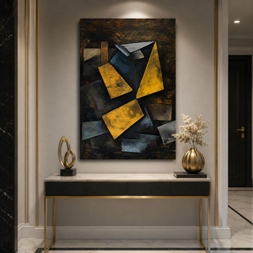 Modern Soyut Geometrik Dekoratif Kanvas Tablo - VOOV3396
