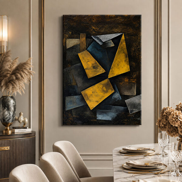 Modern Soyut Geometrik Dekoratif Kanvas Tablo - VOOV3396